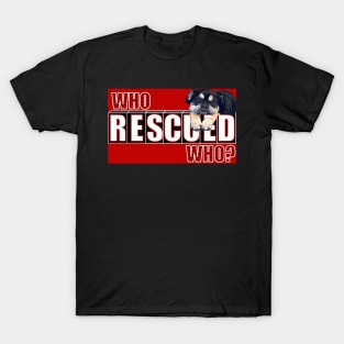 Who Rescued Who Old English Bulldog T-Shirt